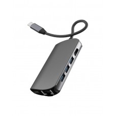 Адаптер VLP USB-C Infinity Hub 8 в 1 (графит)