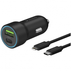 Автомобильное зарядное устройство Deppa Car Charger USB-A + USB-С Lightning, 20 Вт