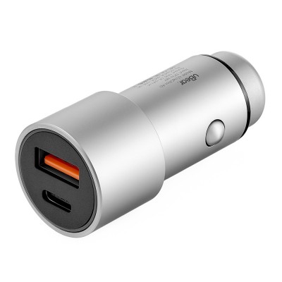Автомобильное зарядное устройство uBear RIDE USB-A + USB-С Lightning, 15 Вт