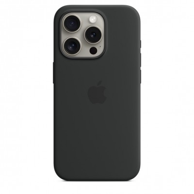 Чехол силиконовый Apple MagSafe для iPhone 15 Pro Silicone Case Black (MT1A3)