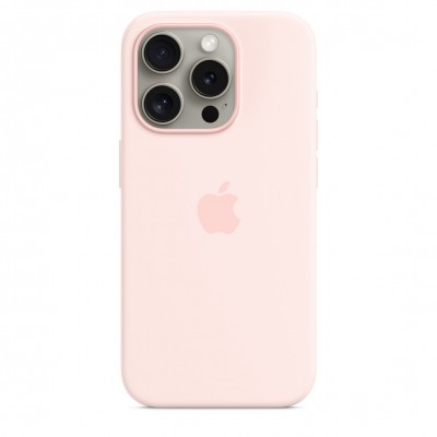 Чехол силиконовый Apple MagSafe для iPhone 15 Pro Silicone Case Light Pink (MT1F3)