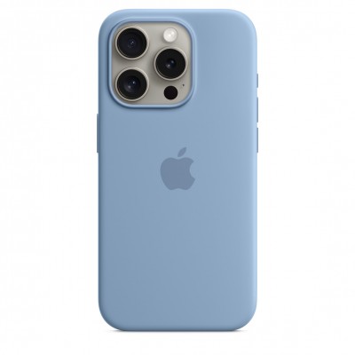 Чехол силиконовый Apple MagSafe для iPhone 15 Pro Silicone Case Winter Blue (MT1L3)