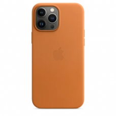 Чехол кожаный Apple MagSafe для iPhone 13 Pro Max, золотистая охра
