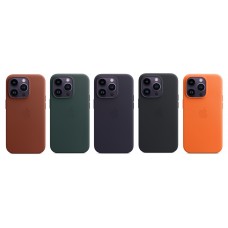 Чехол кожаный Apple MagSafe для iPhone 14 Plus Leather Case Forest Green (MPPA3ZM)