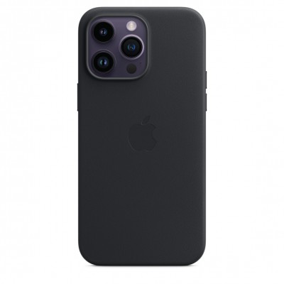 Чехол кожаный Apple MagSafe для iPhone 14 Plus Leather Case Midnight (MPP93ZM)