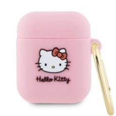 Чехол Hello Kitty Rubber Kitty Head для Airpods / Airpods 2 (red)