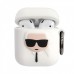 Чехол Lagerfeld Silicone case with ring для Airpods / Airpods 2 (white)