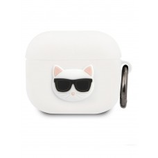 Чехол Karl Lagerfeld Choupette with ring для AirPods 3 (white)