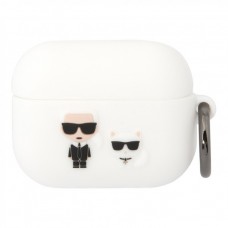 Чехол Lagerfeld Silicone case with ring Karl & Choupette для Airpods Pro (white)