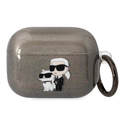 Чехол Karl Lagerfeld TPU Glitters with ring NFT Karl & Choupette для Airpods Pro