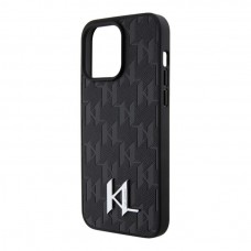 Чехол Karl Lagerfeld 3D Rubber Monogram Metal logo для iPhone 15 Pro