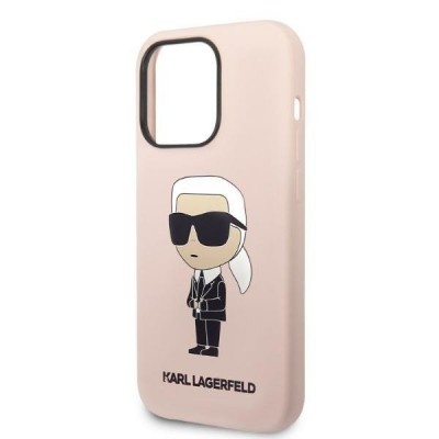 Чехол Karl Lagerfeld Liquid silicone NFT Karl Ikonik для iPhone 14 Pro (pink)