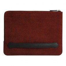 Кожаный чехол-папка Bustha Zip Folio для MacBook Air/Pro 13/14`` (maroon)