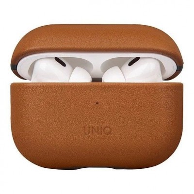 Чехол кожаный Uniq для Airpods Pro 2 (brown)