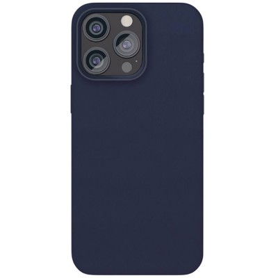 Чехол VLP Ecopelle Case из экокожи для iPhone 15 Pro Max (blue)