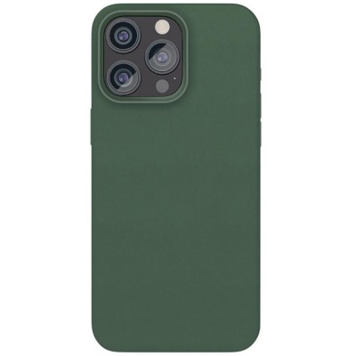 Чехол VLP Ecopelle Case из экокожи для iPhone 15 Pro Max (green)