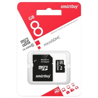 Карта памяти Smartbuy MicroSD 8Гб