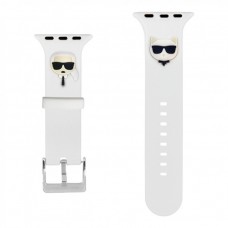 Силиконовый ремешок для Apple Watch 42/44/45mm Karl Lagerfeld (silver)