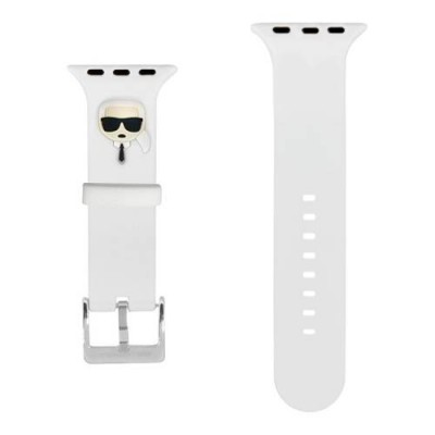 Силиконовый ремешок для Apple Watch 42/44/45mm Karl Lagerfeld (silver)