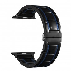 Керамический ремешок для Apple Watch 42/44mm Lyambda (black/blue)