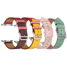  Кожаный ремешок для Apple Watch 38/40/41mm Lyambda (pink)