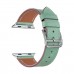  Кожаный ремешок для Apple Watch 38/40/41mm Lyambda (light green)