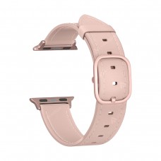  Кожаный ремешок для Apple Watch 38/40/41mm Lyambda (pink)