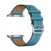 Кожаный Ремешок для Apple Watch 42/44mm Lyambda (blue)
