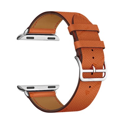 Кожаный Ремешок для Apple Watch 42/44mm Lyambda (orange)