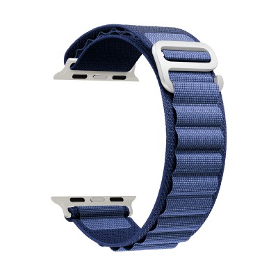 Нейлоновый ремешок для Apple Watch 42/44/45/49mm Lyambda (blue)