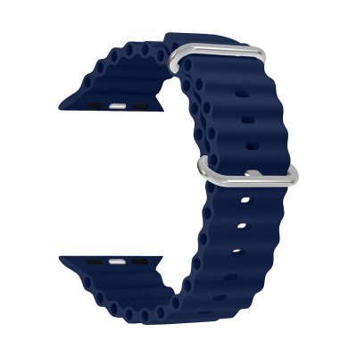 Силиконовый ремешок для Apple Watch 42/44/45mm Lyambda (blue)