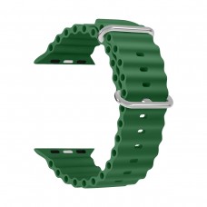Силиконовый ремешок для Apple Watch 42/44/45mm Lyambda (green)