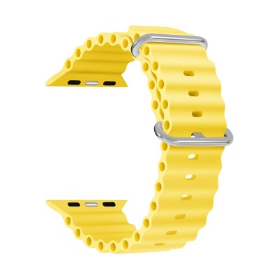 Силиконовый ремешок для Apple Watch 42/44/45mm Lyambda (yellow)