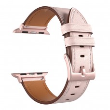 Кожаный ремешок для Apple Watch 30/40/41mm Lyambda (pink)