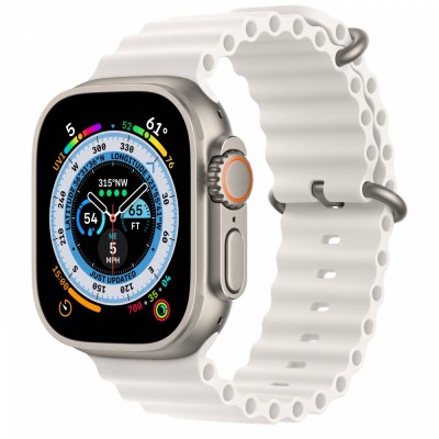 Ремешок для Apple Watch Ocean Band 42/44/45/49mm (white)