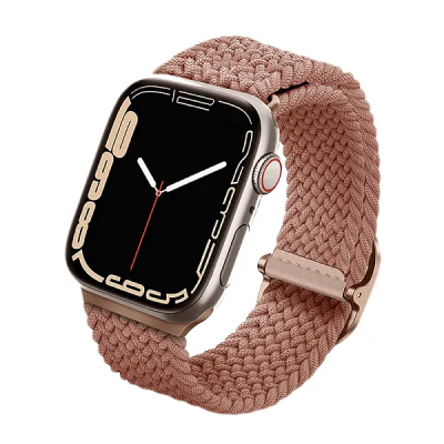 Плетеный ремешок для Apple Watch 42/44/45mm Uniq (pink)