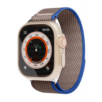 Нейлоновый ремешок Trail Band для Apple Watch 42/44/45/49mm VLP (синий-серый)